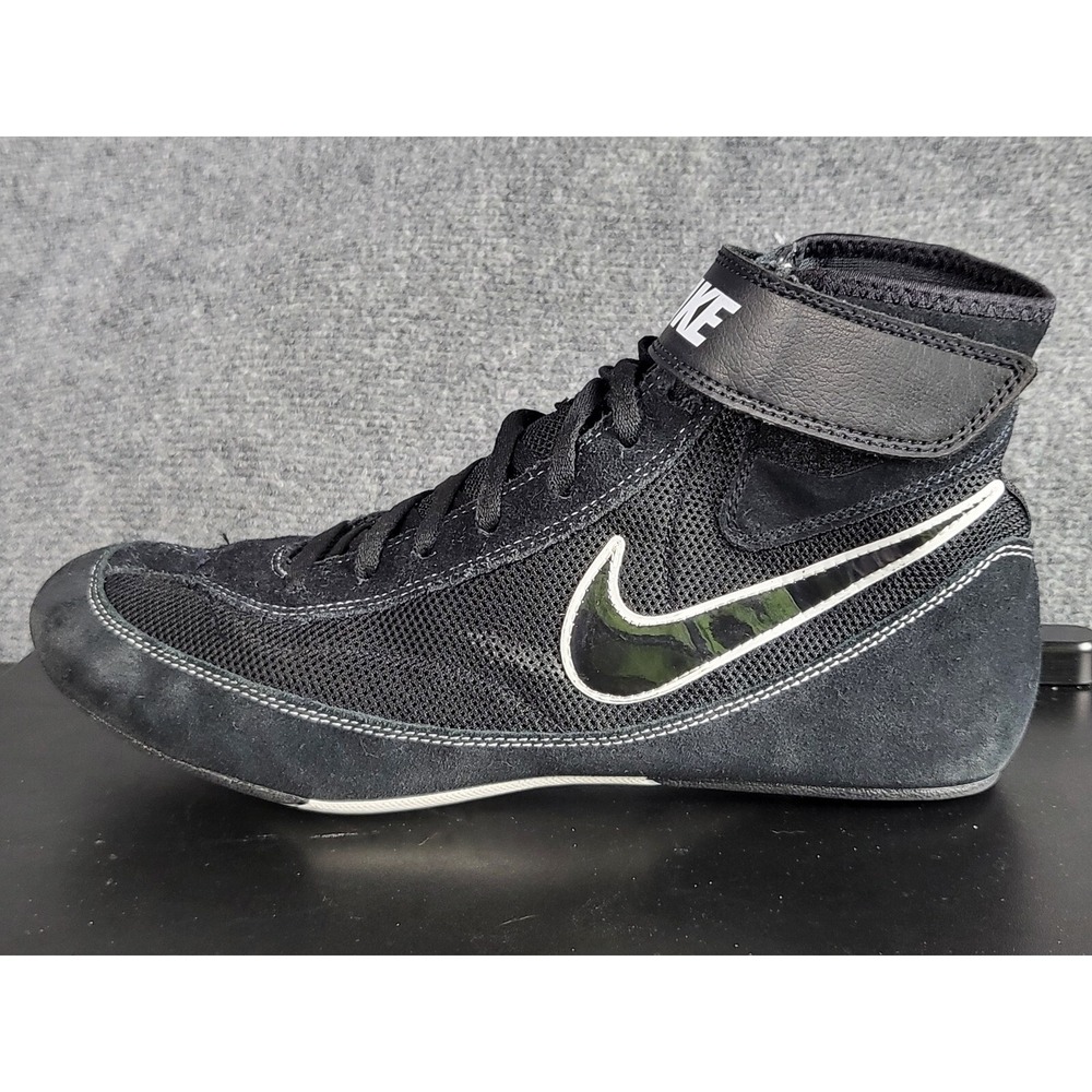 Nike SpeedSweep VII Wrestling Shoes Black White Ankle Support Mens Size 12 Gym